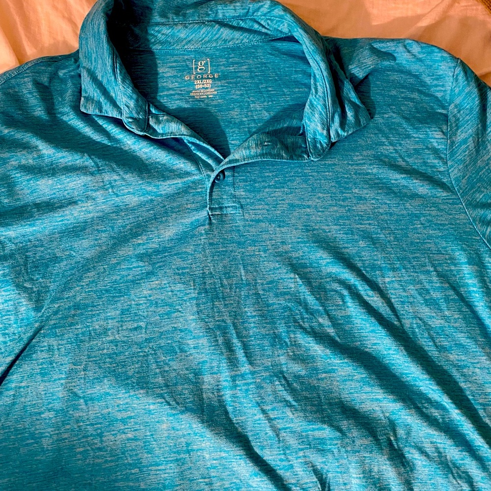 George Men’s Polo Shirt 2XL in Turquoise.